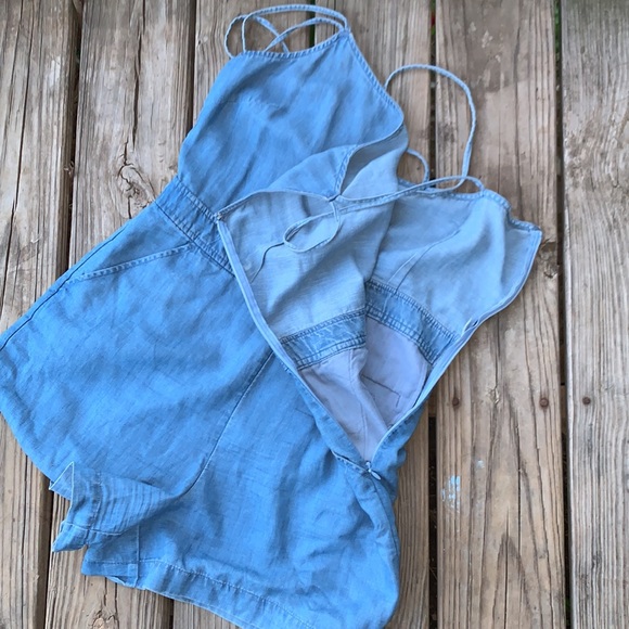 Loft Chambray Strappet Rompet Size 8 - Picture 4 of 8
